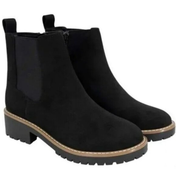 Kensie Kayla Chelsea Ankle Booties Size 9 Black Suede NWOB - Picture 2 of 14